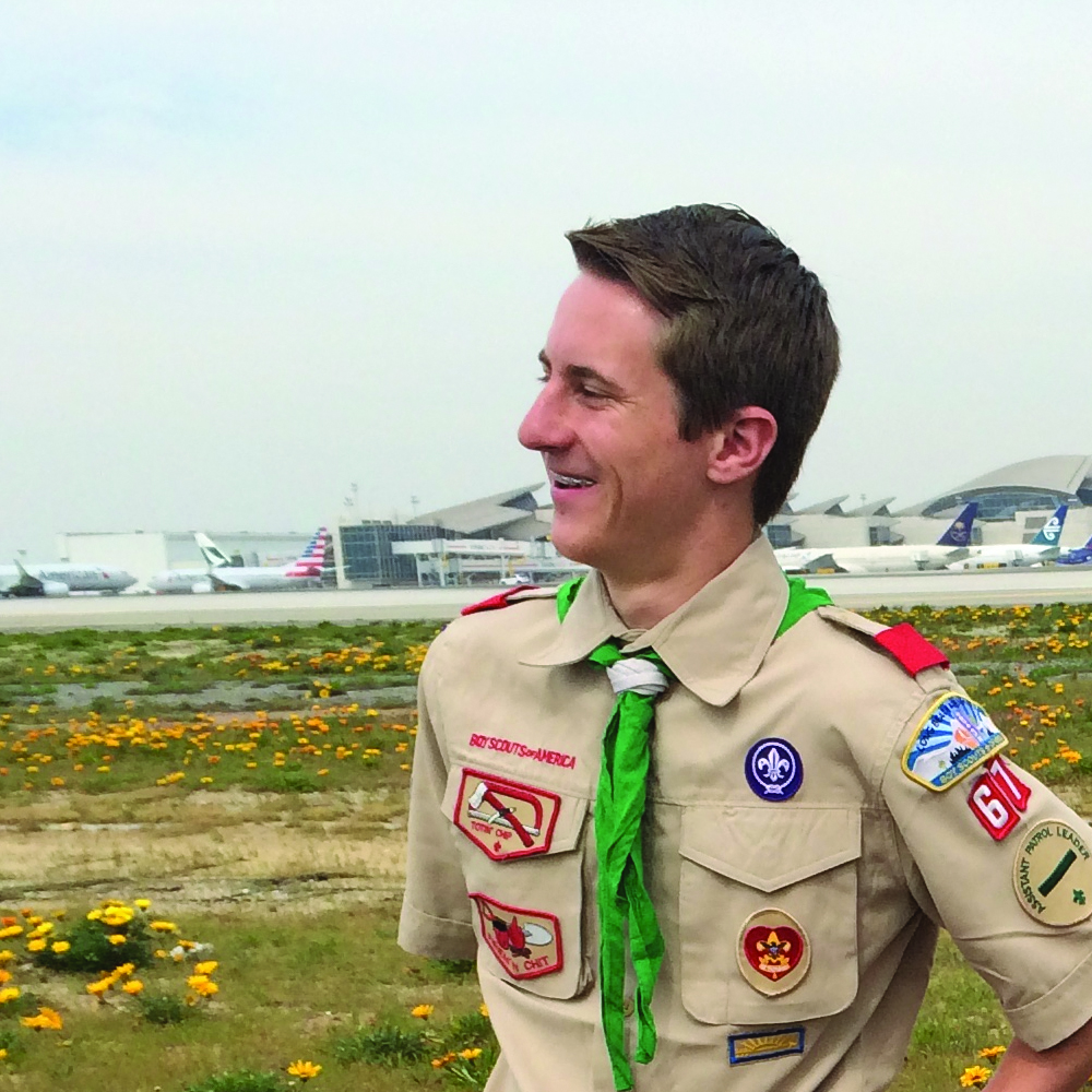 Tyler Fisher becomes an Eagle Scout by helping LAX